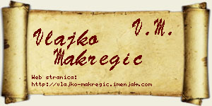 Vlajko Makregić vizit kartica